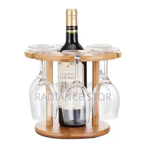 Wine Bottle Rack With Wine Glass Holders