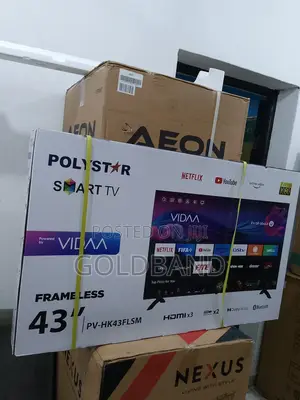 The Newly Built 43" PV-HK43FLSM Polystar Frameless Smart Tv