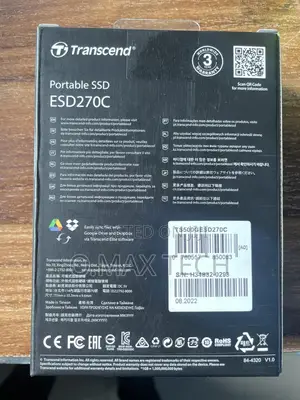 Transcend 500gb Usb 3.1 Gen 2 Type-c Esd270c Portable Ssd