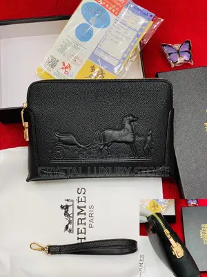 Hermes Quality Luxury Men Genuine Leather Purse