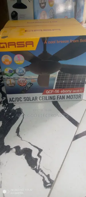 QASA AC/ DC Solar Ceiling Fan Power Input 25w