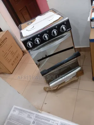 Skyrun Standing 4-Burner Gas Cooker and Oven-Mirror Glass
