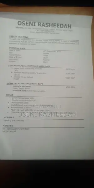 Health Beauty CV