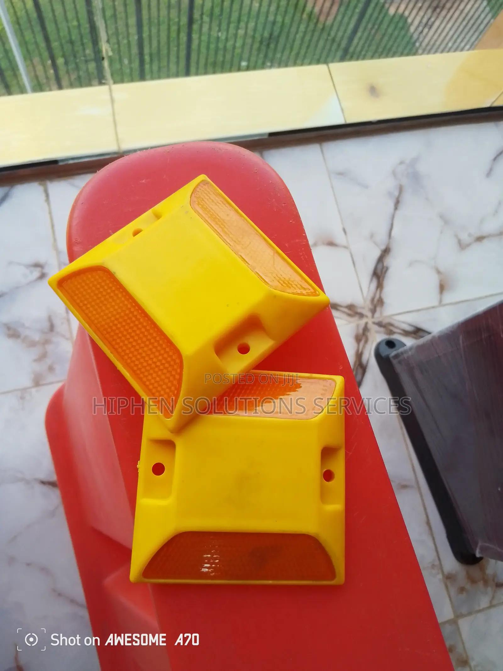 Reflective Orangeplastic Road Stud