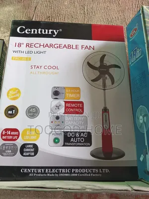 Century Rechargeable Fan 18"