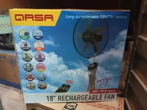 Qasa Rechargeable Fan 18 Inch With Remote