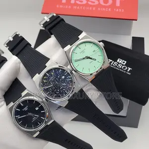 Tissot Quality Luxury Men Rubber Strap Wristwatch
