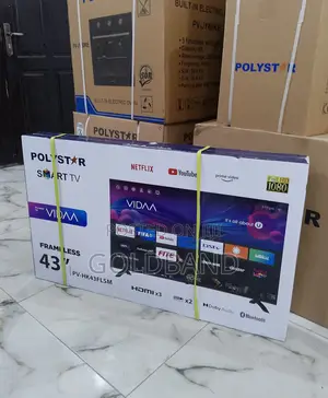 Luxury 43inches Polystar Frameless Smart Tv "PV-HK43FLSM"