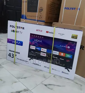 The Portable "PV-HK43FLSM" 43inches Frameless Polystar Tv