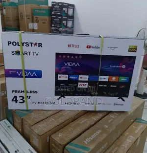 "Pv-hk43flsm" 43" Polystar 43" Framless Smart TV (Best Deal)