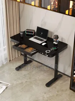1.2 Glass Top Adjustable Black Color With Usb Connection