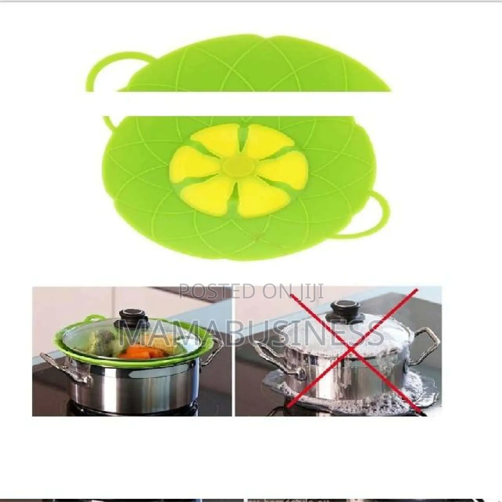 Silicone Lid Spill Stopper Cover for Pot Pan Kitchen-1pc