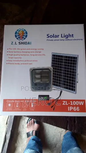 Quality 100w Solar Flood Light With Panel and Charging Port