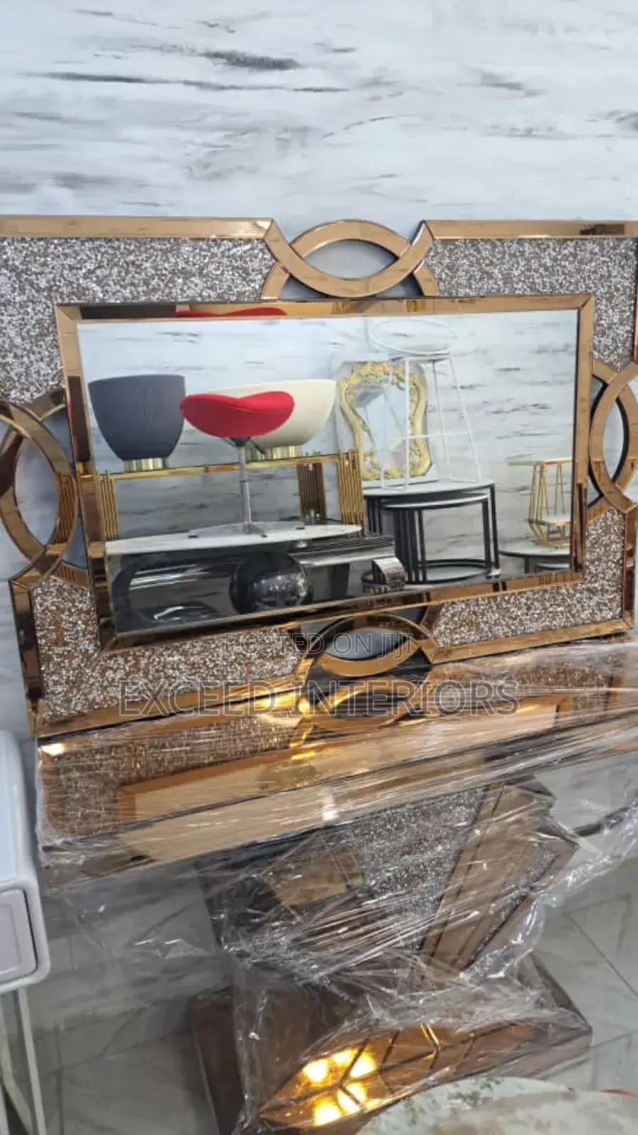 Unique Standing Console Mirror With Base