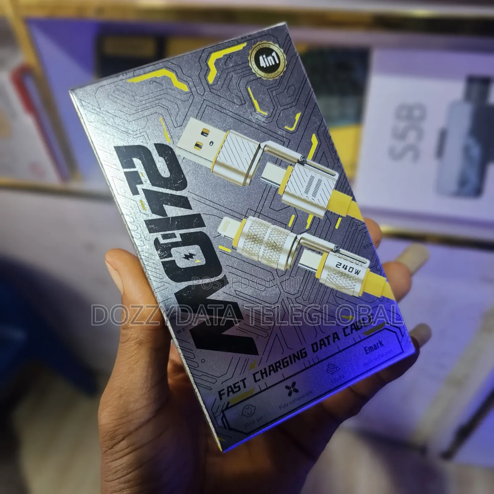 240W 4 in 1 Fast Charging Cable