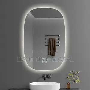 Backlit LED Mirror With Time