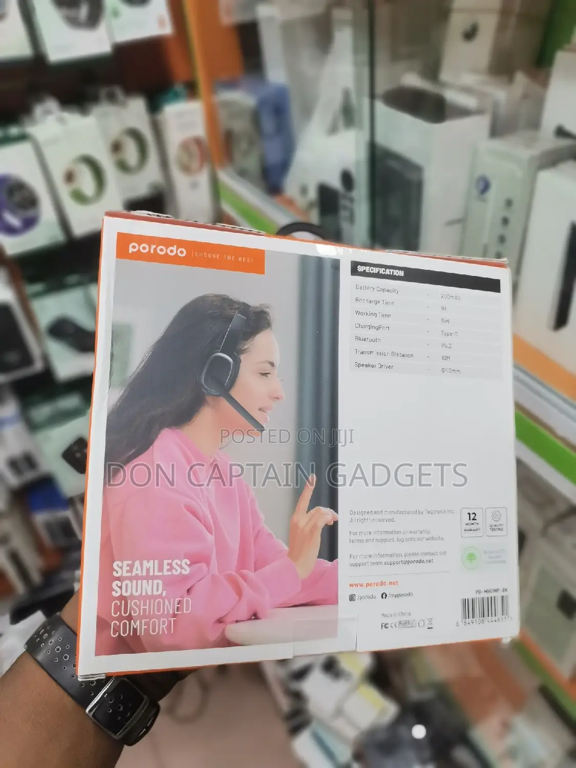 Porodo Enc Wireless Work Headset
