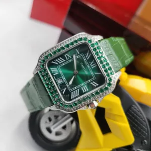 Photo - Roman Style Green Leather Watch