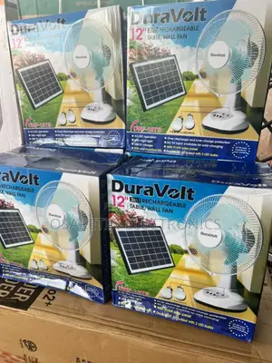 Duravolt Rechargeable Fan With Solar Panel Bulbs