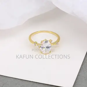 Photo - Non-fading Sterling 925 Gold Proposal Ring