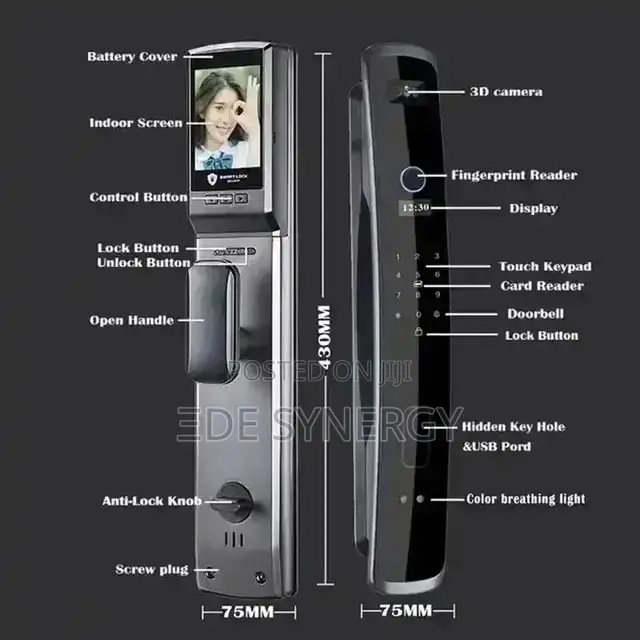 Wifi 3D Face Recognition Fingerprint Digital Smart Lock