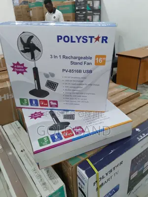 Admirable 16" Polystar Rechargeable Standing Fan Pv-8516b