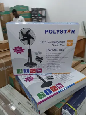 Affordable 3in1 16" Polystar Rechargeable Standing Fan