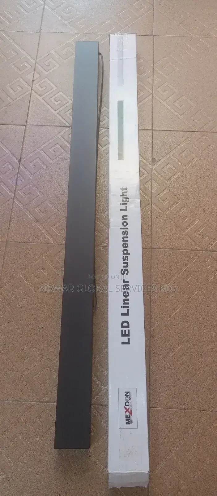 Office Linear Drop Light Available In Black And Grey 4ft Lm