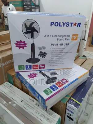 Amazing 16" Polystar Rechargeable Standing Fan Pv-8516b USB