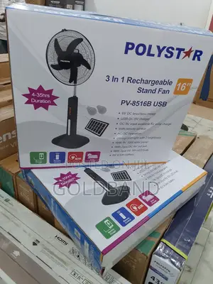 Best Grade 16" Polystar Rechargeable Standing Fan Pv-8516b