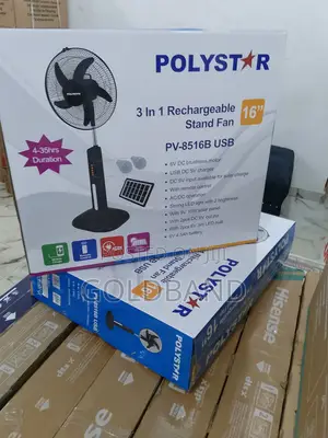 Classic 16" Polystar Rechargeable Standing Fan Pv-8516b