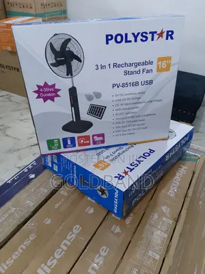 Fantastic 16" Polystar Rechargeable Standing Fan Pv-8516b
