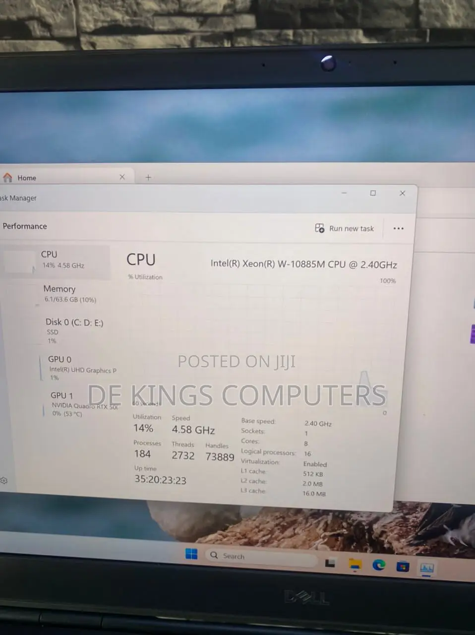 Laptop Dell Precision 7750 64GB Intel Xeon SSD 1T