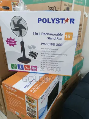 Most Amazing 16" Polystar Rechargeable Standing Fan Pv-8516b
