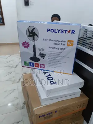 Portable 3in1 16" Polystar Rechargeable Standing Fan Pv-8516