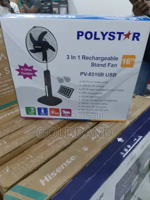 Standard 16" Polystar Rechargeable Standing Fan Pv-8516b