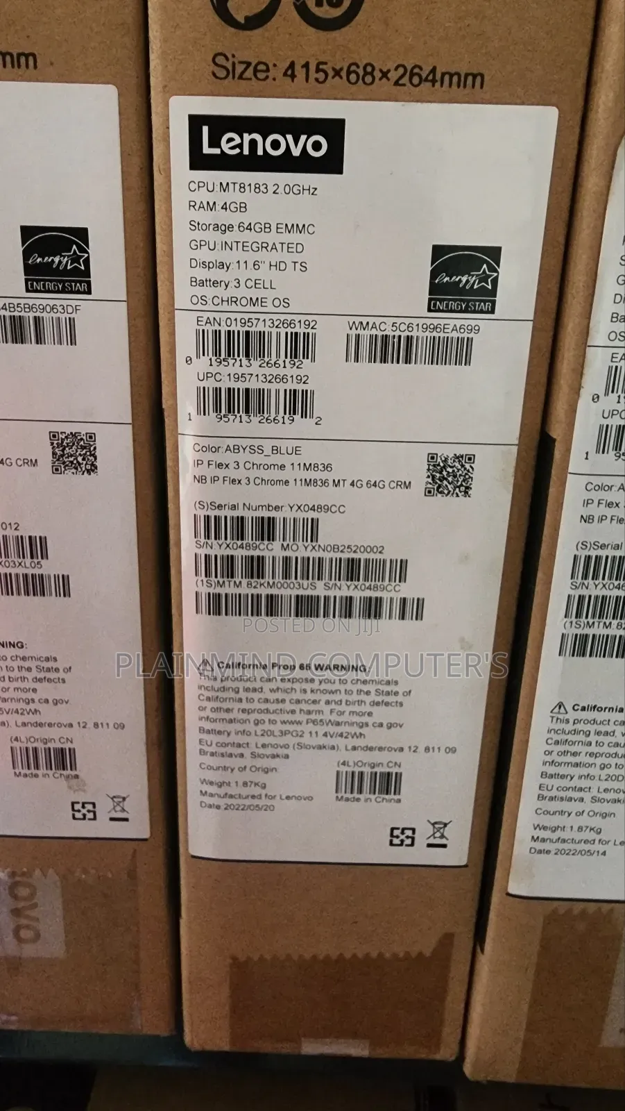 New Laptop Lenovo Flex 3 4GB Intel Celeron eMMC 60GB