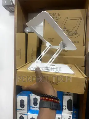 Adjustable Computer Stand With 360 Rotating Base