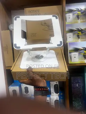 Adjustable Computer Stand With 360 Rotating Base