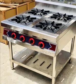 4 Burner Industrial Gas Cooker Without Oven
