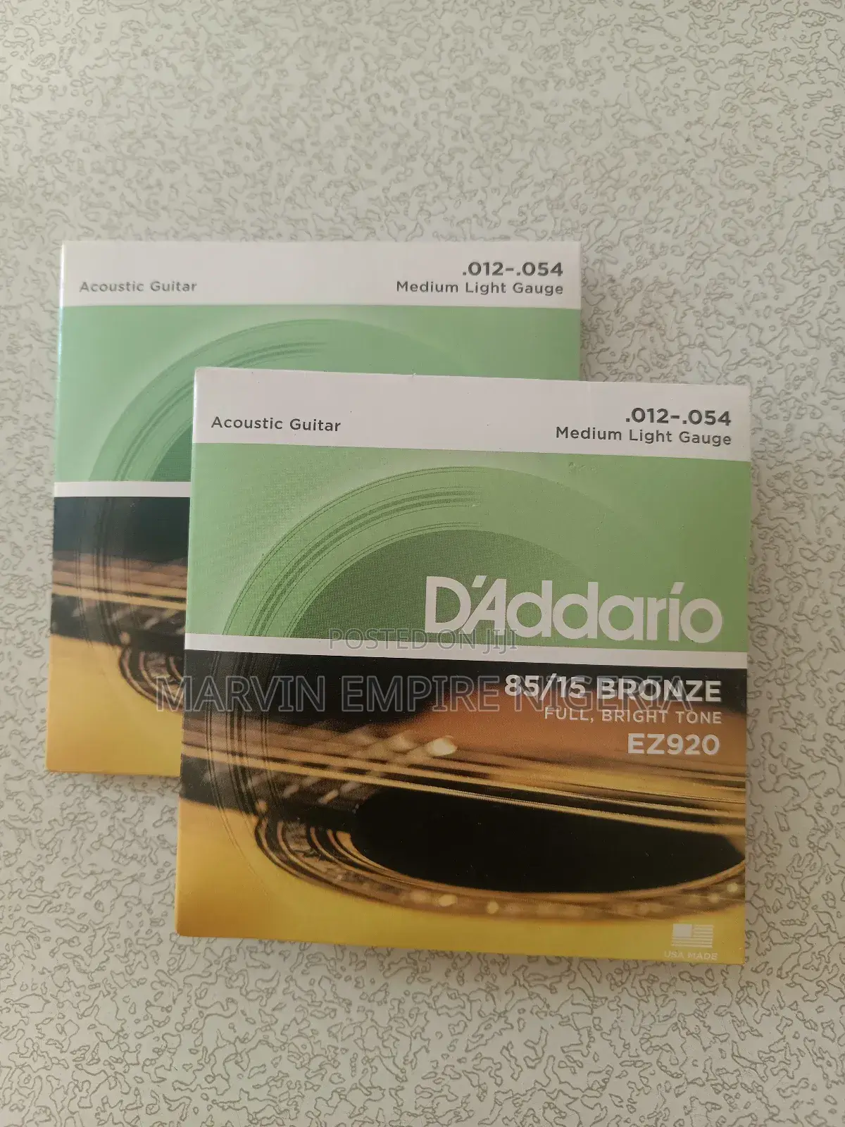2 Sets Daddario Medium Light Acoustic Strings Ez920