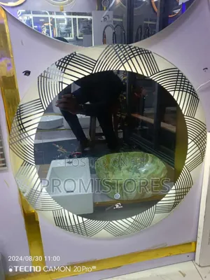 Round Led Wall Mirror With Colour Led Light 60cmx60cm