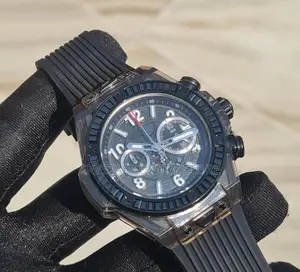 Hublot Quality Luxury Men Rubber Strap Wristwatch