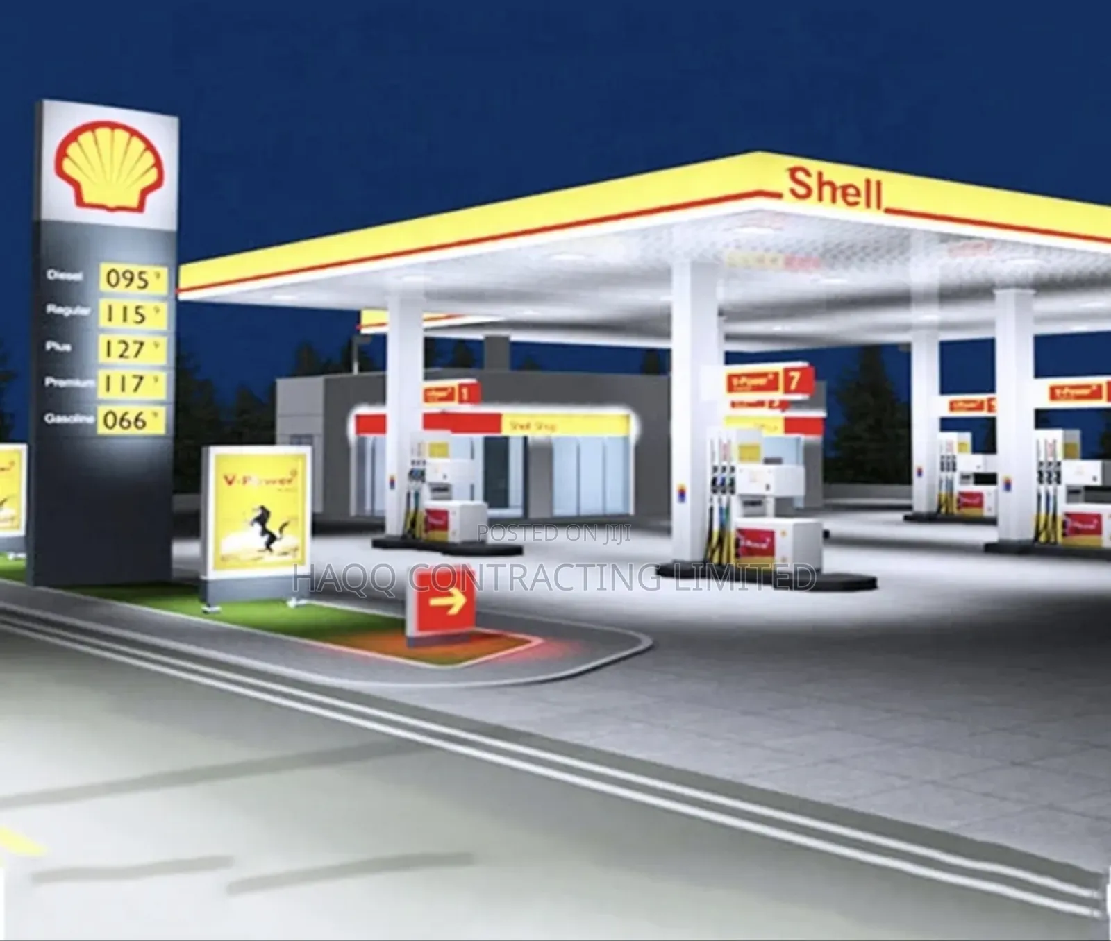 Petrol Station Canopy Fabrication