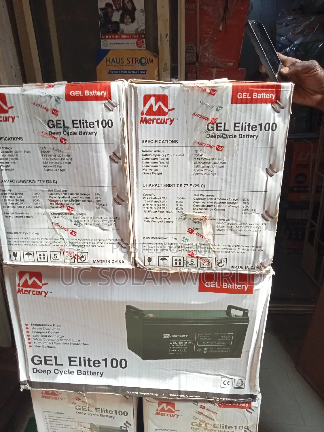 100ah Mercury Gel Elite Battery