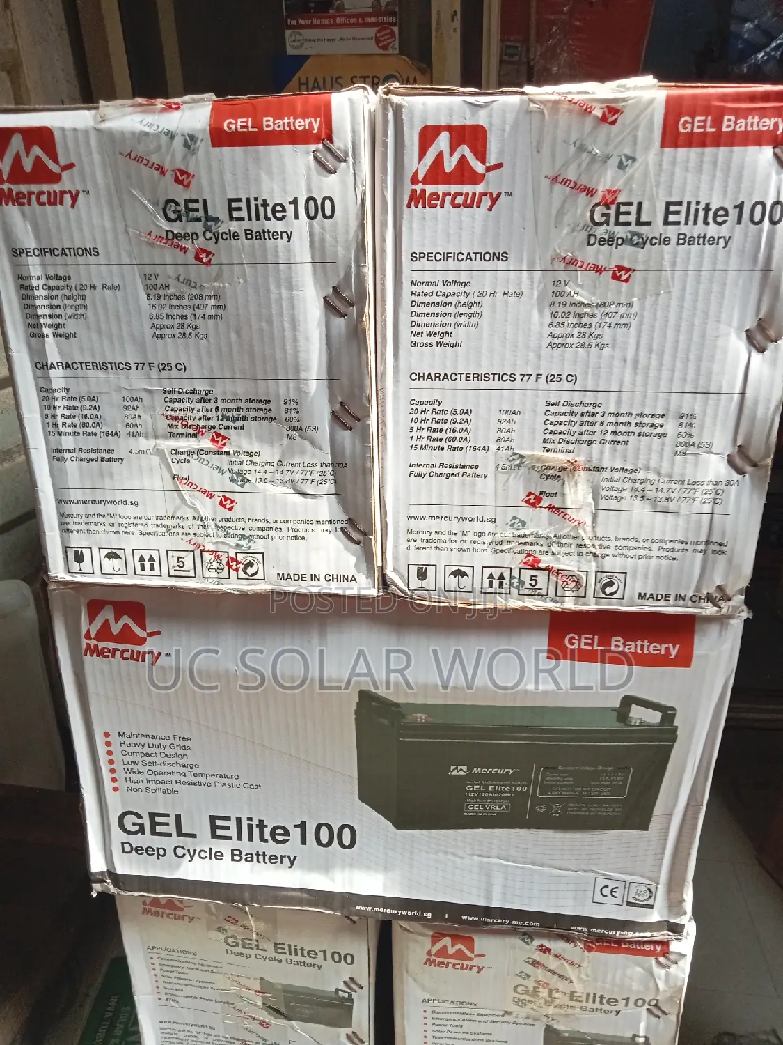 100ah Mercury Gel Elite Battery
