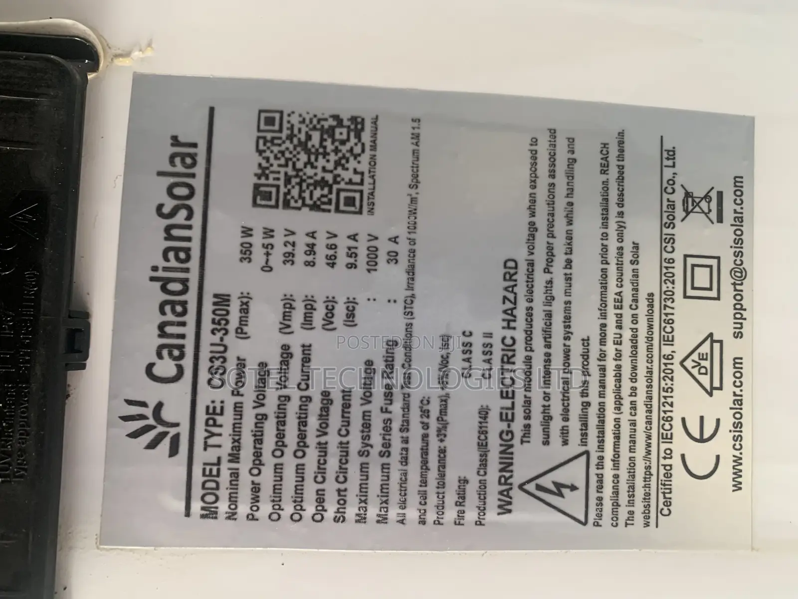 350w Canadian Solar Panel