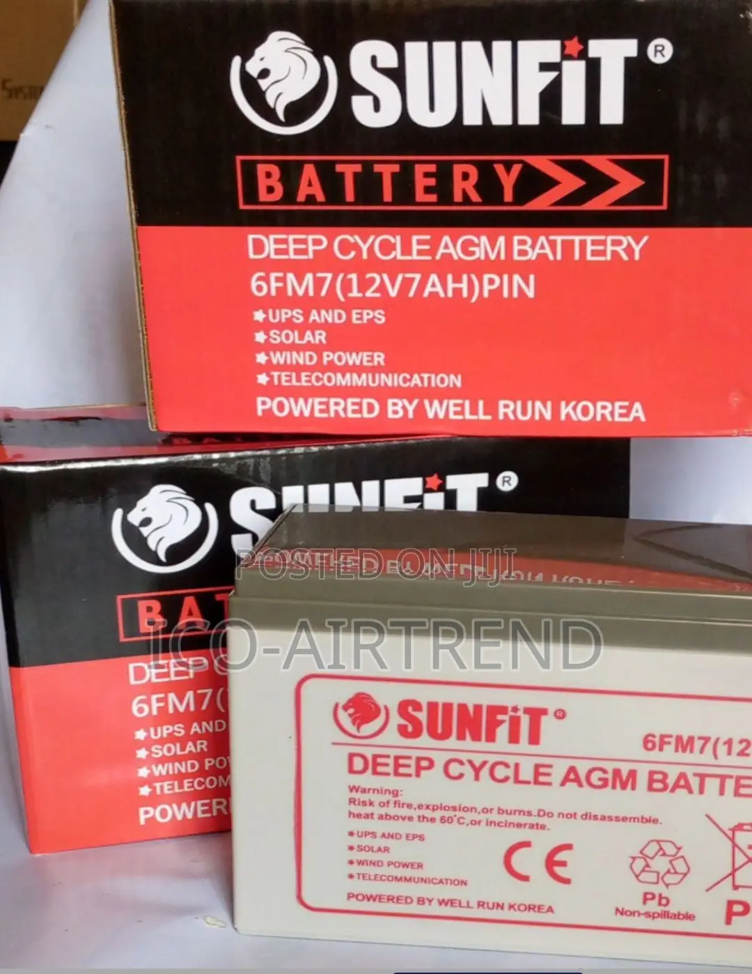 Sunfit 7ah/12v, Battery