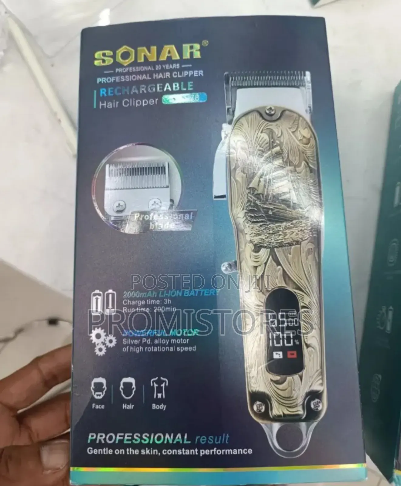 Professional Rechargeable Hair Clipper, Cordless Clipper