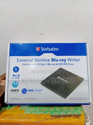 Verbatim External Slimline Blu-ray Writer Usb 3.2 Gen Dvd Rw